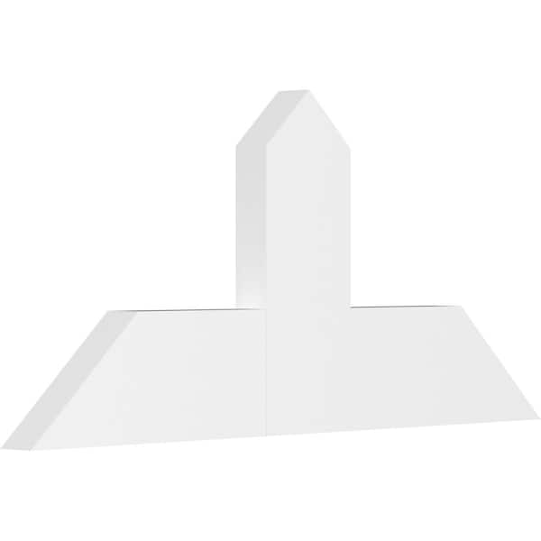 Ekena Millwork Portland Architectural Grade PVC Gable Bracket, 36"W x 16 1/2"H x 2"D x 6"F, 11/12 Pitch GBP036X17X0206POR00 - main